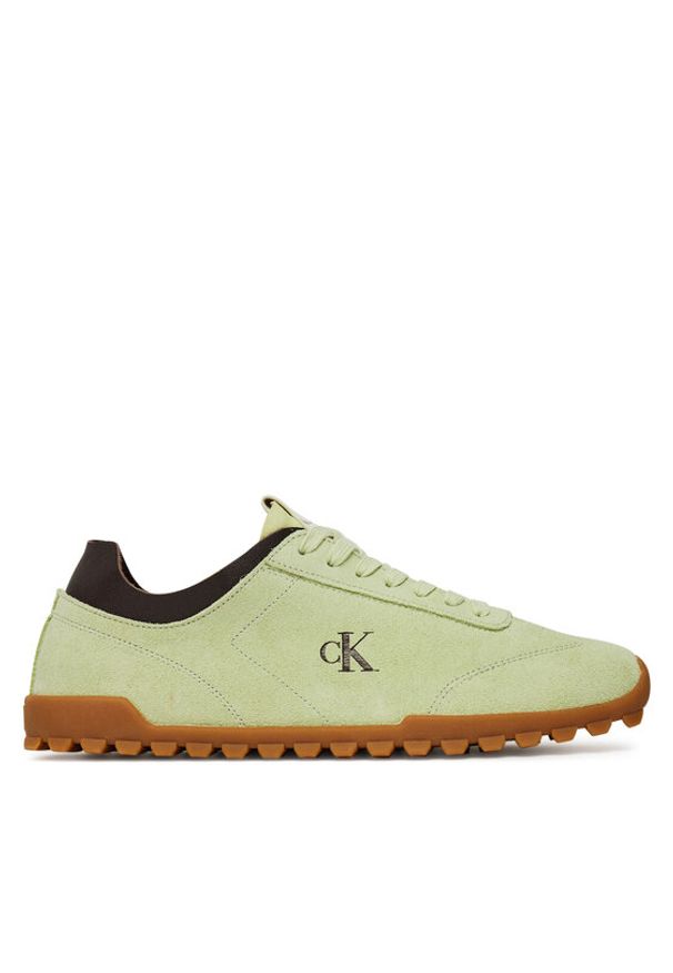 Calvin Klein Jeans Sneakersy Low Profile Runner Mg Sue YW0YW01898 Zielony. Kolor: zielony. Materiał: zamsz, skóra