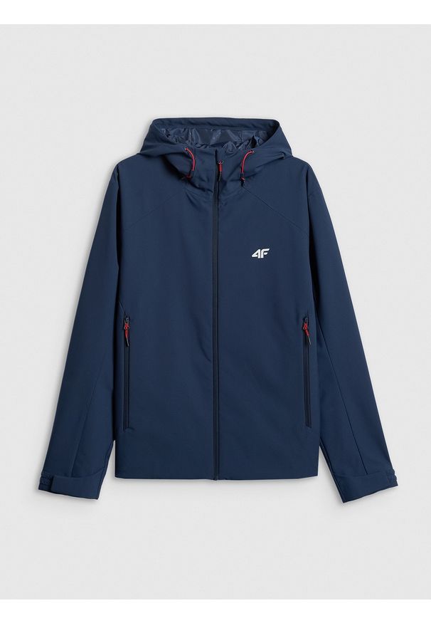 4f - 4F Kurtka przejściowa membrana 5000 męska - granatowa XL. Okazja: na spacer, na co dzień. Kolor: niebieski. Materiał: materiał. Styl: casual