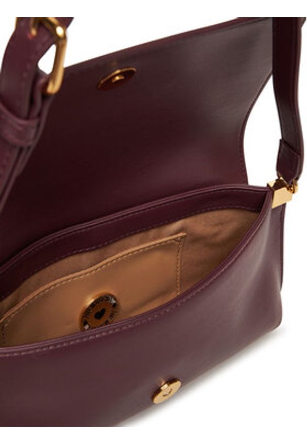 Love Moschino - LOVE MOSCHINO Torebka JC4058PP1NLO0552 Bordowy. Kolor: czerwony. Materiał: skórzane