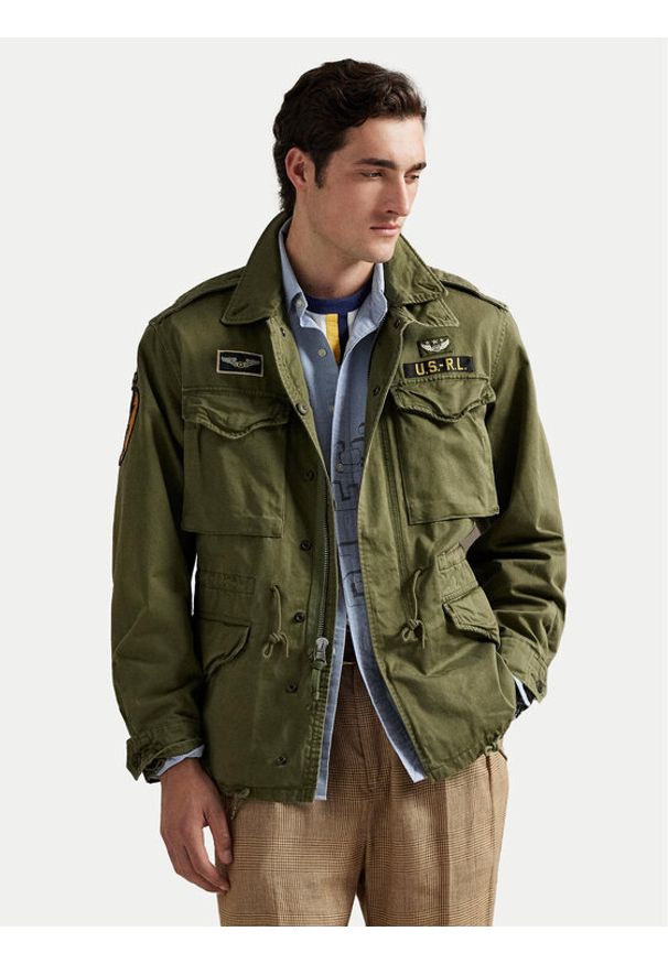 Polo Ralph Lauren Kurtka przejściowa 710970575001 Zielony Regular Fit. Typ kołnierza: polo. Kolor: zielony. Materiał: bawełna