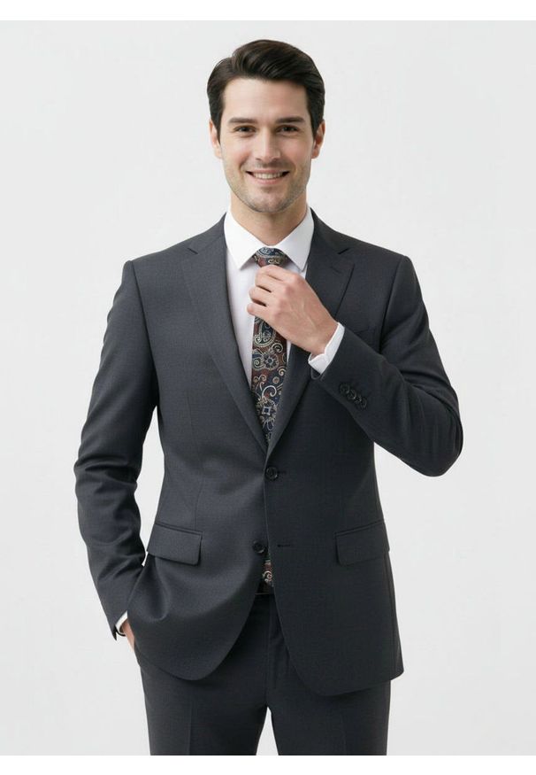 Krawat Męski - Angelo di Monti - Brąz, Duży Wzór Paisley. Kolor: niebieski, brązowy, beżowy, wielokolorowy. Materiał: tkanina. Wzór: paisley. Styl: elegancki, wizytowy