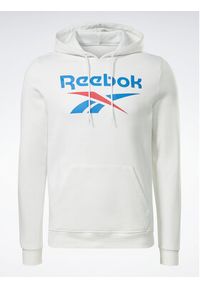 Reebok Bluza Identity Stacked Logo H54805 Biały Regular Fit. Kolor: biały. Materiał: bawełna, syntetyk #4