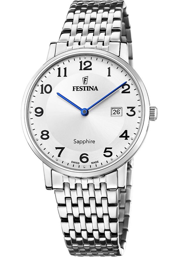 Zegarek Festina Zegarek męski Festina F20018-4 srebrny. Kolor: srebrny