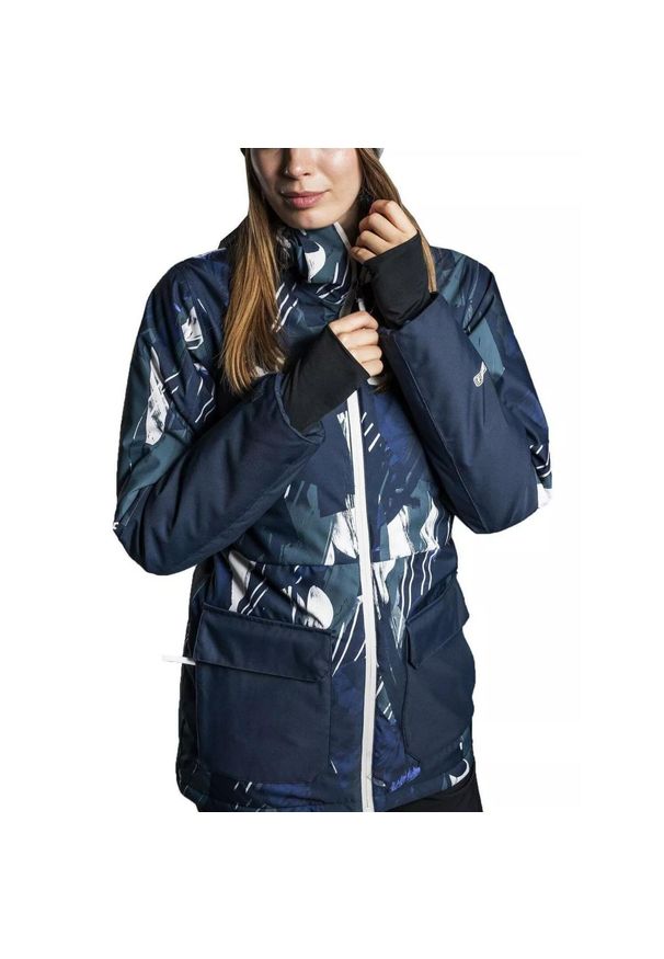 FUNDANGO - Kurtka narciarska damska POPLAR Jacket. Kolor: biały, niebieski, wielokolorowy. Sport: narciarstwo