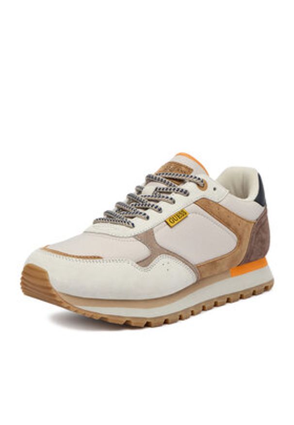 Guess Jeans Sneakersy CWBEO-ETIENNE-01 Beżowy. Kolor: beżowy. Materiał: skóra, zamsz