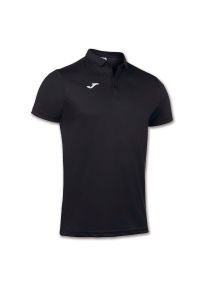 Koszulka polo do tenisa męska Joma Hobby. Typ kołnierza: polo. Kolor: czarny. Materiał: bawełna, poliester. Sport: tenis #1