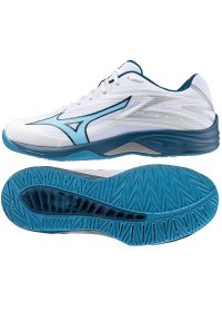 Buty do siatkówki Mizuno Thunder Blade Z V1GA237021 białe. Zapięcie: sznurówki. Kolor: biały. Materiał: syntetyk, guma. Sport: siatkówka