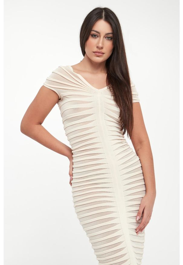 Elisabetta Franchi - Sukienka midi prążkowana ELISABETTA FRANCHI. Materiał: prążkowany. Długość: midi
