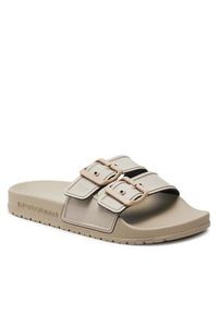 Emporio Armani Klapki XVPS09 XN998 D417 Beżowy. Kolor: beżowy. Materiał: skóra #4