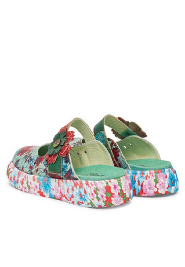 Laura Vita Klapki Soleno 13 Kolorowy. Materiał: skóra. Wzór: kolorowy