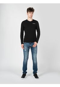 Guess Longsleeve | X2BI16KAKB1 | Mężczyzna | Czarny. Okazja: na co dzień. Kolor: czarny. Materiał: elastan, bawełna. Długość rękawa: długi rękaw. Styl: casual, elegancki