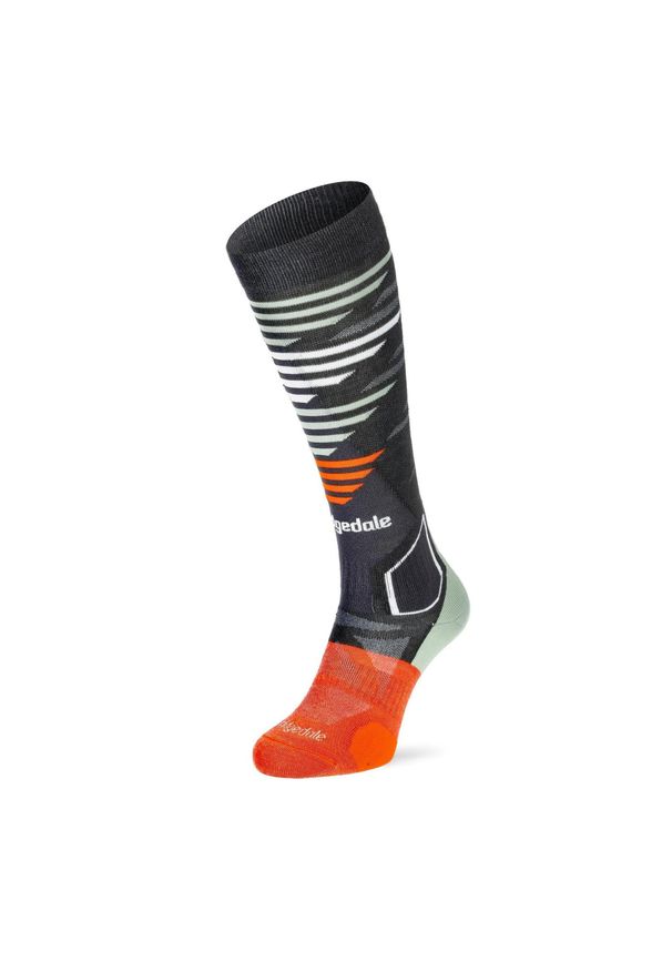 BRIDGEDALE - Skarpety narciarskie Bridgedale Ski Lt Merino P Pattern. Kolor: pomarańczowy, żółty, szary, wielokolorowy, biały. Sport: narciarstwo