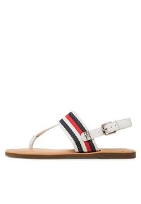 TOMMY HILFIGER - Tommy Hilfiger Sandały Flat Sandal Corporate FW0FW06988 Écru. Materiał: materiał #5