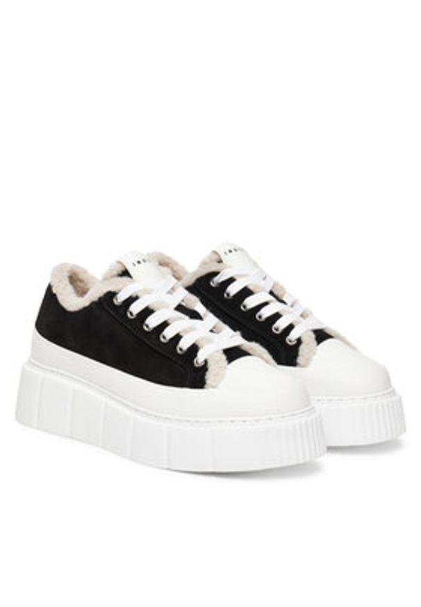 Inuikii Trampki Matilda Curly 1001.001.0381 Czarny. Kolor: czarny. Materiał: zamsz, skóra