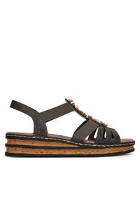 Rieker Sandały 62949-45 Szary. Kolor: szary. Materiał: syntetyk