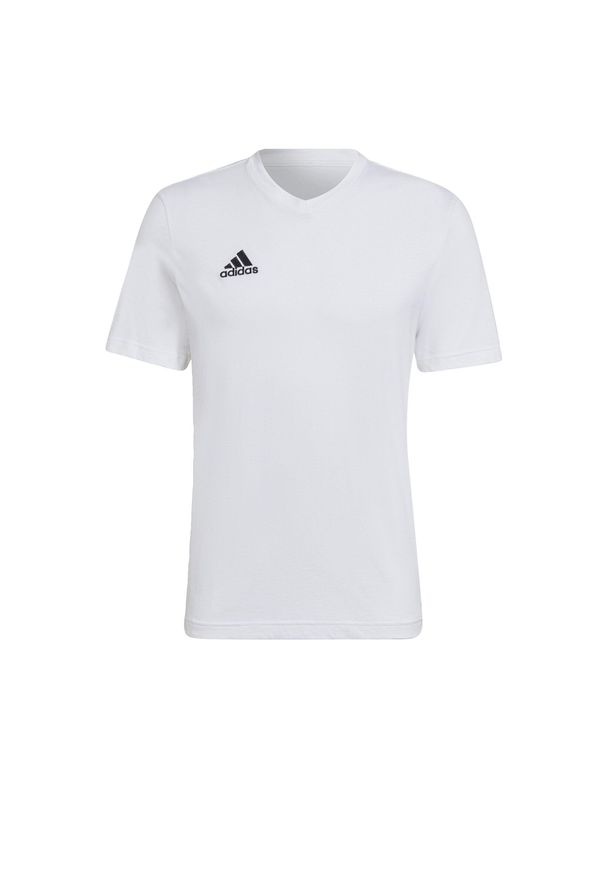 Adidas - Koszulka adidas Entrada 22. Kolor: biały. Materiał: materiał. Sport: piłka nożna