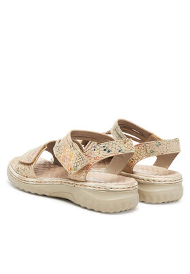 Rieker Sandały CEO-60464-90 Beżowy. Kolor: beżowy. Materiał: skóra, zamsz