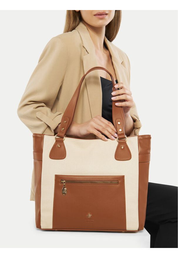 Beverly Hills Polo Club Torebka BHPC-C-002-07 Brązowy. Kolor: brązowy