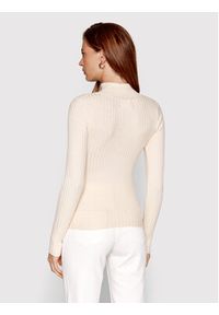 Pieces Golf Crista 17115049 Beżowy Slim Fit. Typ kołnierza: golf. Kolor: beżowy. Materiał: wiskoza #2