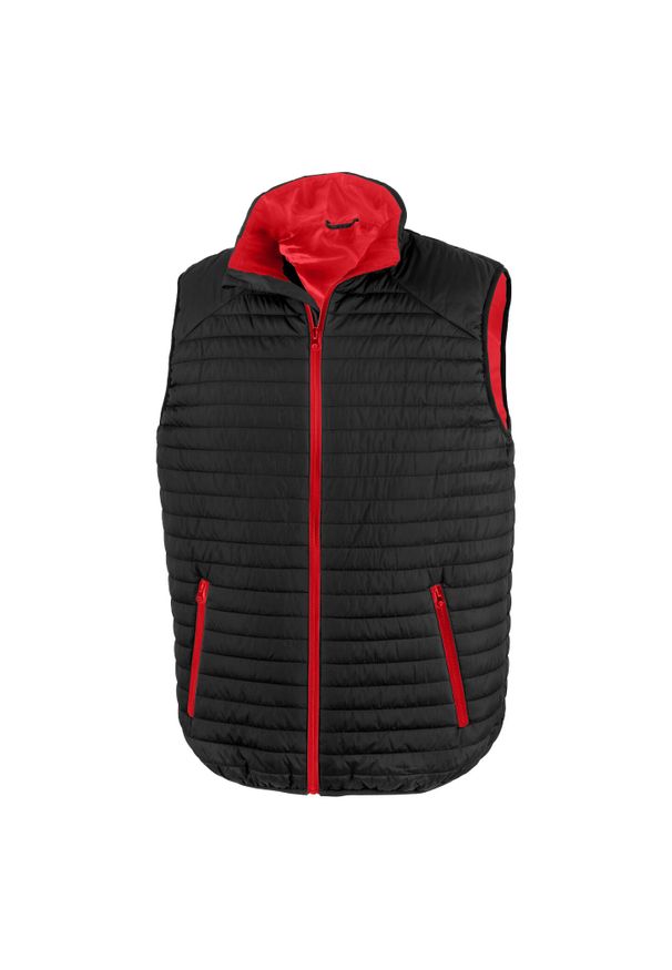 RESULT - Kurtka puchowa bez rękawów Result. Kolor: wielokolorowy, czarny, czerwony. Materiał: puch. Długość rękawa: bez rękawów