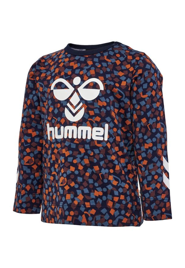 Koszulka z długim rękawem dla dziewczynki Hummel Confetti. Kolor: niebieski. Długość rękawa: długi rękaw. Długość: długie. Wzór: aplikacja