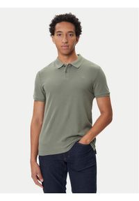 Mustang Polo Pierre 1016880 Zielony Slim Fit. Typ kołnierza: polo. Kolor: zielony. Materiał: bawełna #1