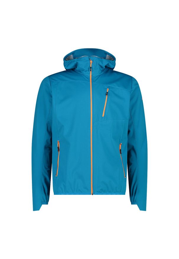 Kurtka przeciwdeszczowa z kapturem CMP. Typ kołnierza: kaptur. Kolor: niebieski. Sport: turystyka piesza