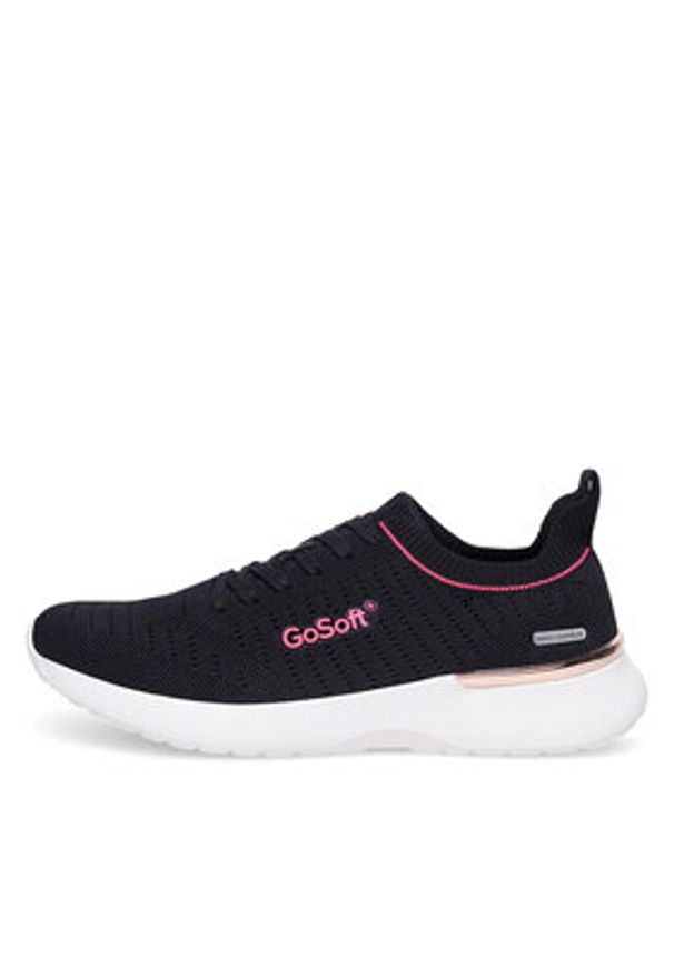 Go Soft Sneakersy WP-12 Czarny. Kolor: czarny. Materiał: materiał