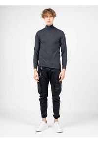 Xagon Man Sweter Basic | A22081 | Mężczyzna | Szary. Okazja: na co dzień. Typ kołnierza: golf. Kolor: szary. Materiał: poliester, akryl, wełna, nylon. Styl: casual #1
