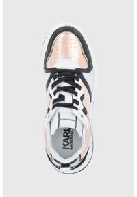 Karl Lagerfeld Buty KL62020.0RG kolor złoty na platformie. Nosek buta: okrągły. Zapięcie: sznurówki. Kolor: złoty. Materiał: guma. Obcas: na platformie #4