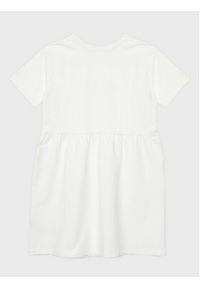 Calvin Klein Jeans Sukienka codzienna Hero Logo IG0IG01973 Biały Regular Fit. Okazja: na co dzień. Kolor: biały. Materiał: bawełna. Typ sukienki: proste. Styl: casual