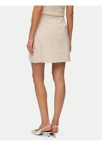 Vero Moda Spódnica jeansowa Liza 10332535 Beżowy jasny Regular Fit. Kolor: beżowy. Materiał: bawełna #6