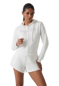 Guess - GUESS Biała damska bluza z cyrkoniami Primula, Rozmiar M. Kolor: biały #5