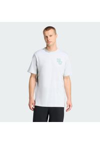 Adidas - Koszulka Real Madrid Heritage Heavy Cotton. Kolor: szary. Sport: piłka nożna #1