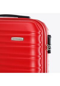 Wittchen - Zestaw walizek z ABS-u z żebrowaniem czerwony. Kolor: czerwony. Materiał: guma #8
