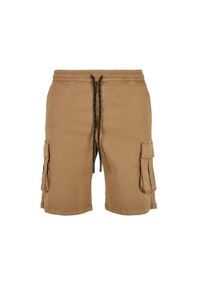 Urban Classics - Szorty Cargo Męskie Sznurki Ściągające. Kolor: beżowy. Sport: turystyka piesza