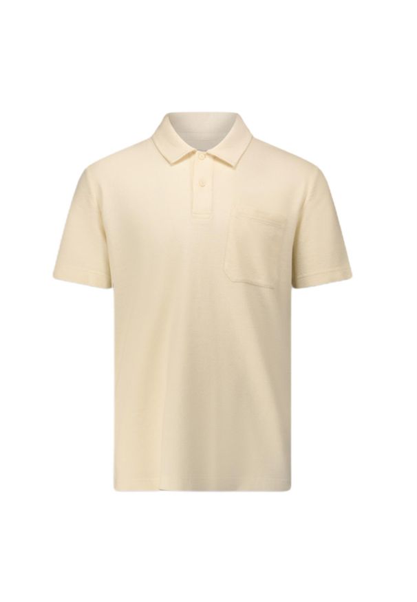 GANT - Koszulka polo męska Gant Textured Ss Polo. Typ kołnierza: polo. Kolor: biały. Materiał: bawełna