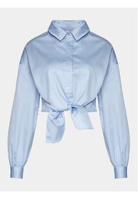 Guess Koszula W4RH59 WE2Q0 Niebieski Slim Fit. Kolor: niebieski. Materiał: bawełna