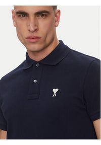 AMI PARIS Polo HPL060.760 Granatowy Regular Fit. Typ kołnierza: polo. Kolor: niebieski. Materiał: bawełna #3