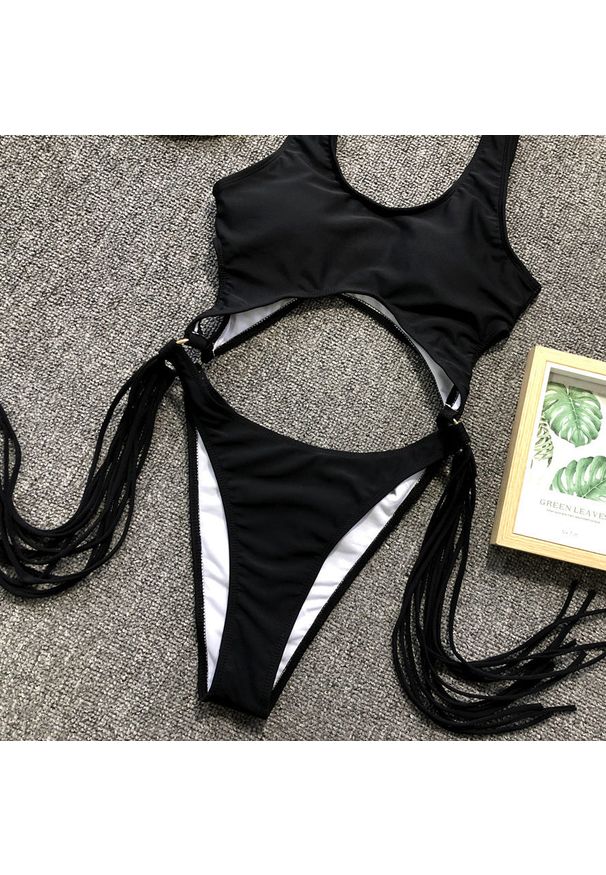 Intica - Strój kąpielowy z wycięciami i frędzlami na plażę i basen Helfriede. Kolor: wielokolorowy. Materiał: tkanina, materiał