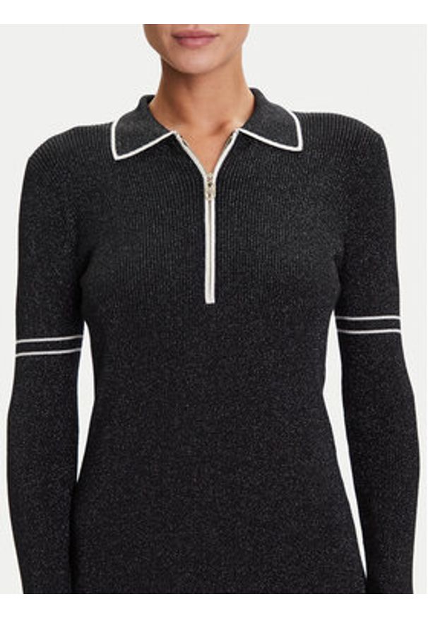 Liu Jo Sport Sukienka dzianinowa TF5028 MS49I Czarny Regular Fit. Kolor: czarny. Materiał: syntetyk. Typ sukienki: sportowe. Styl: sportowy