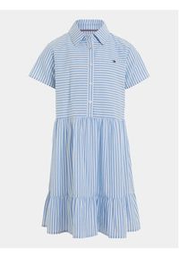 TOMMY HILFIGER - Tommy Hilfiger Sukienka koszulowa Ithaca KG0KG07821 M Niebieski Regular Fit. Kolor: niebieski. Materiał: bawełna. Typ sukienki: koszulowe #6