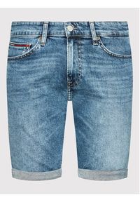 Tommy Jeans Szorty jeansowe Scanton DM0DM12742 Granatowy Slim Fit. Kolor: niebieski. Materiał: bawełna #4