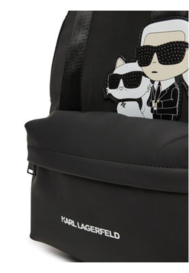 Karl Lagerfeld Kids Plecak Z30559 Czarny. Kolor: czarny. Materiał: materiał