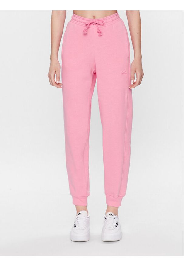 Adidas - adidas Spodnie dresowe ALL SZN Fleece Joggers IC6459 Różowy Loose Fit. Kolor: różowy. Materiał: bawełna