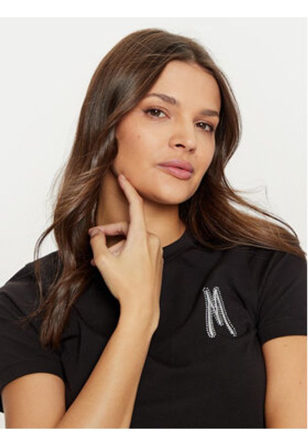 Marciano Guess T-Shirt 4BGI15 6008A Czarny Regular Fit. Kolor: czarny. Materiał: bawełna