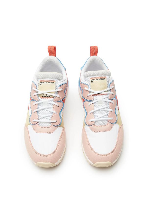 Diadora - Sneakersy damskie DIADORA JOLLY CANVAS WN. Zapięcie: sznurówki. Kolor: różowy. Materiał: materiał, syntetyk, tkanina. Szerokość cholewki: normalna. Sport: turystyka piesza