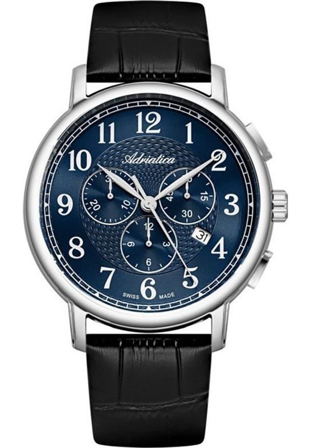 Zegarek Adriatica Zegarek męski Adriatica A8256.5225CH czarny. Kolor: czarny