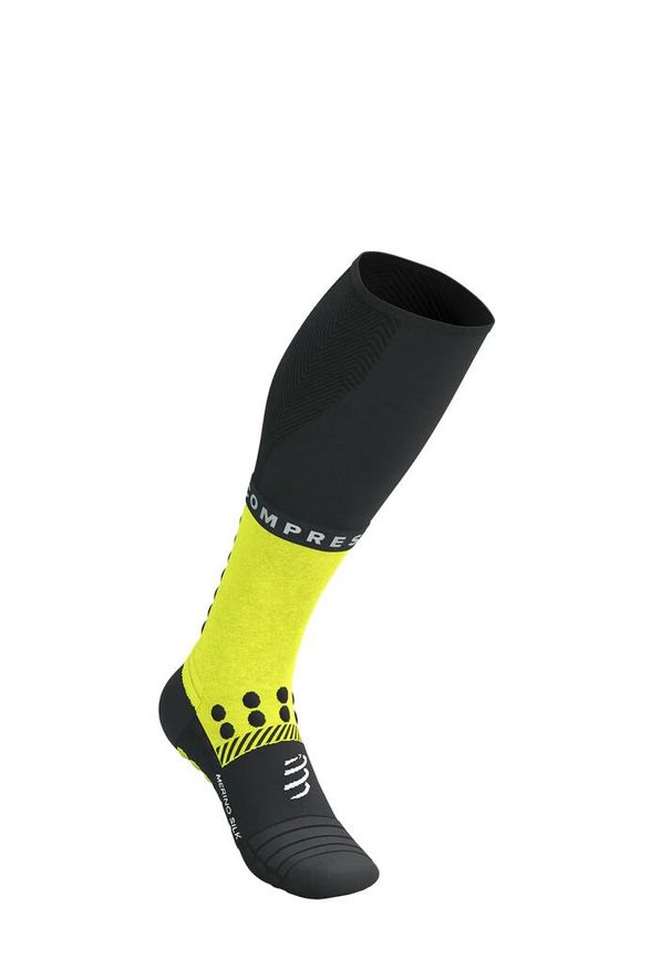 Skarpety do biegania Compressport Full Socks Winter Run. Kolor: żółty. Sport: bieganie