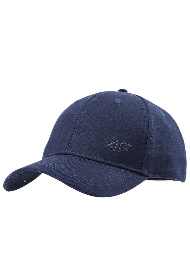 4f - Czapka 4F Strapback WSS24ACABU27131S - granatowa. Kolor: niebieski. Materiał: bawełna. Styl: klasyczny